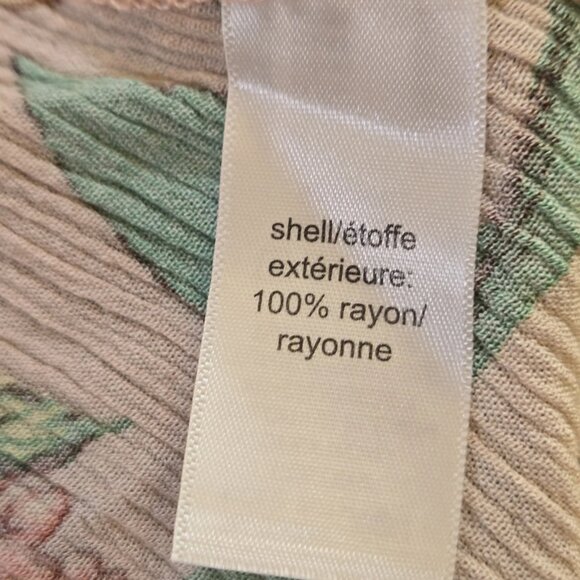 Maurices‎ Top Womens Lg Multicolor Poppy Floral Cinched Sleeve Open Front - Picture 7 of 8